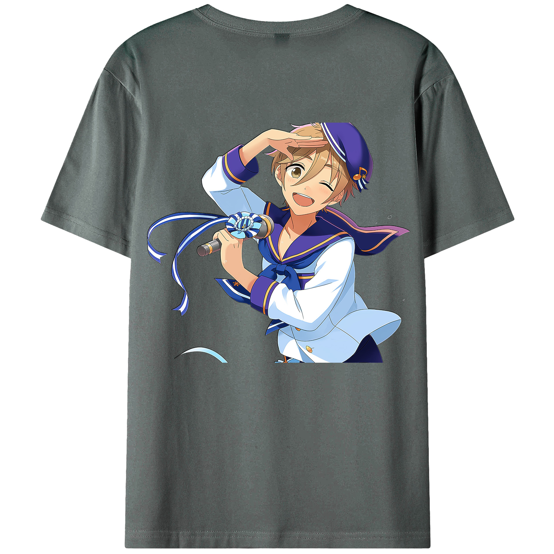 （画像用） あんさんぶるスターズ! Ensemble Stars 綿100％ メンズ半袖Tシャツ（バックプリント） 通気性